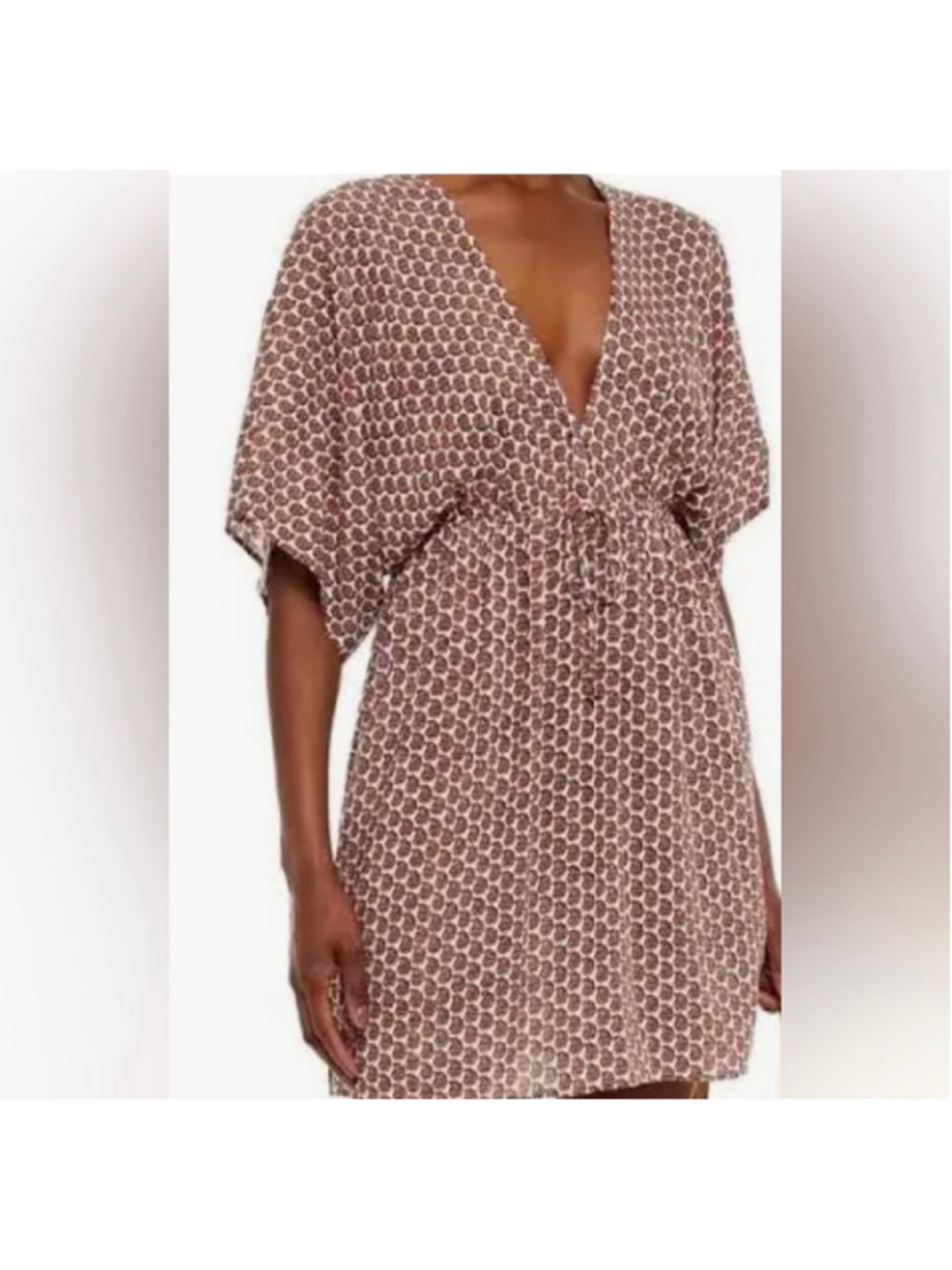 Women's Tory Burch Mini Dress S White Red Paisly